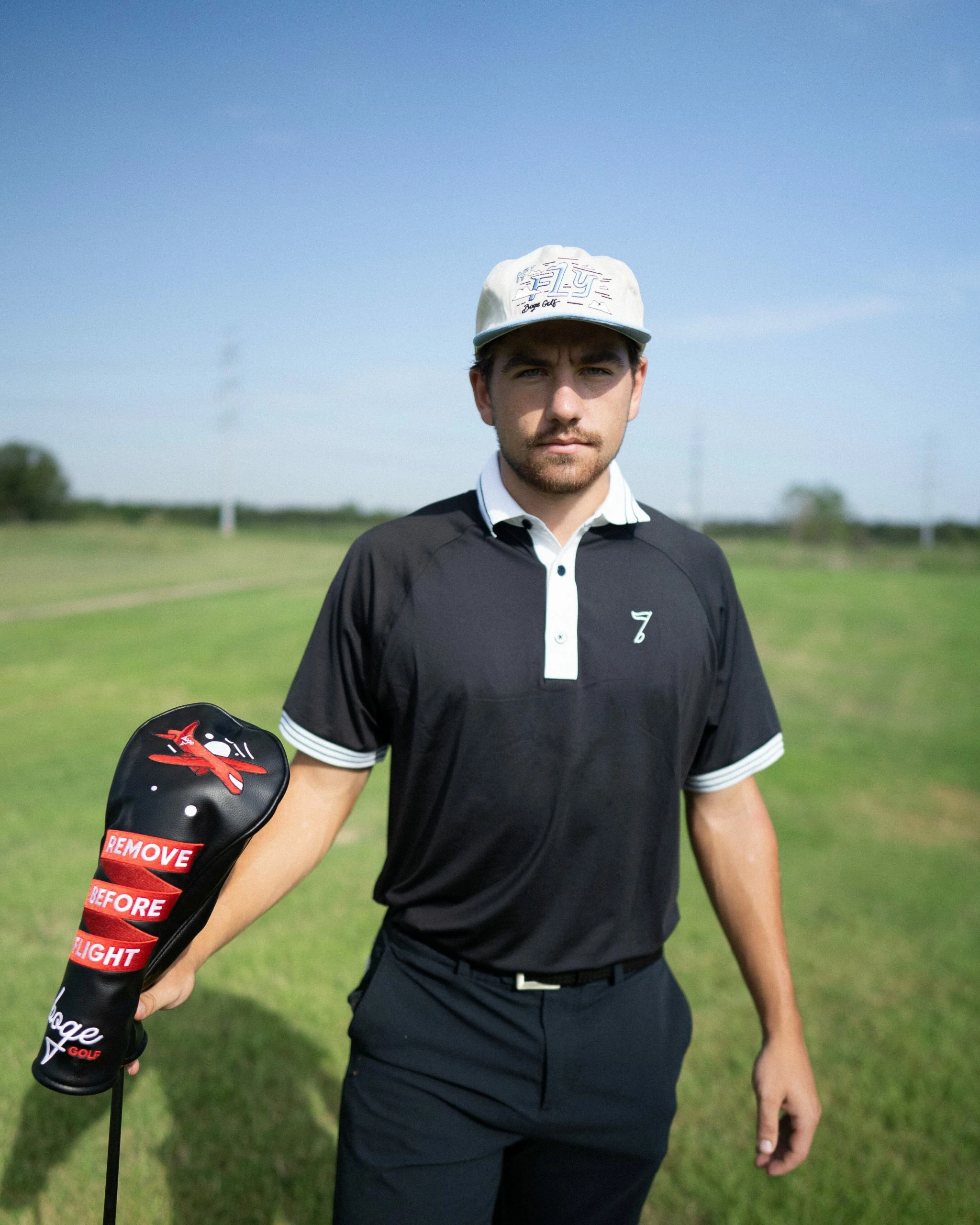 GolfRoots Boge Performance Polo - Black - Image 3