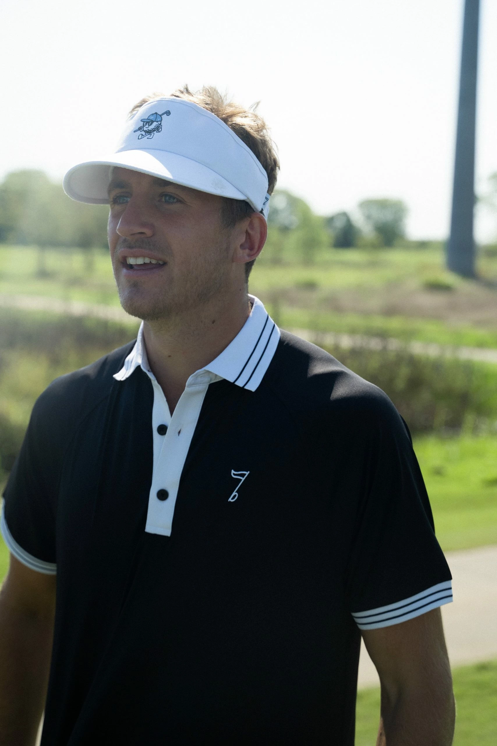 GolfRoots Boge Performance Polo - Black - Image 2